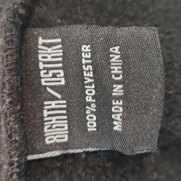 Men's 8ighth Dstrkt neon black crew neck sweatshirt Next Stop On Top medium - Picture 5 of 5